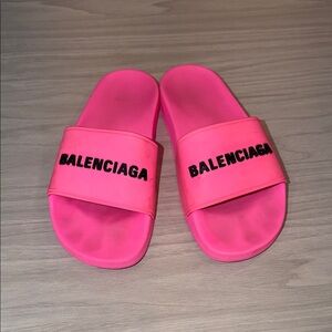 Balenciaga Neon Pink Slides